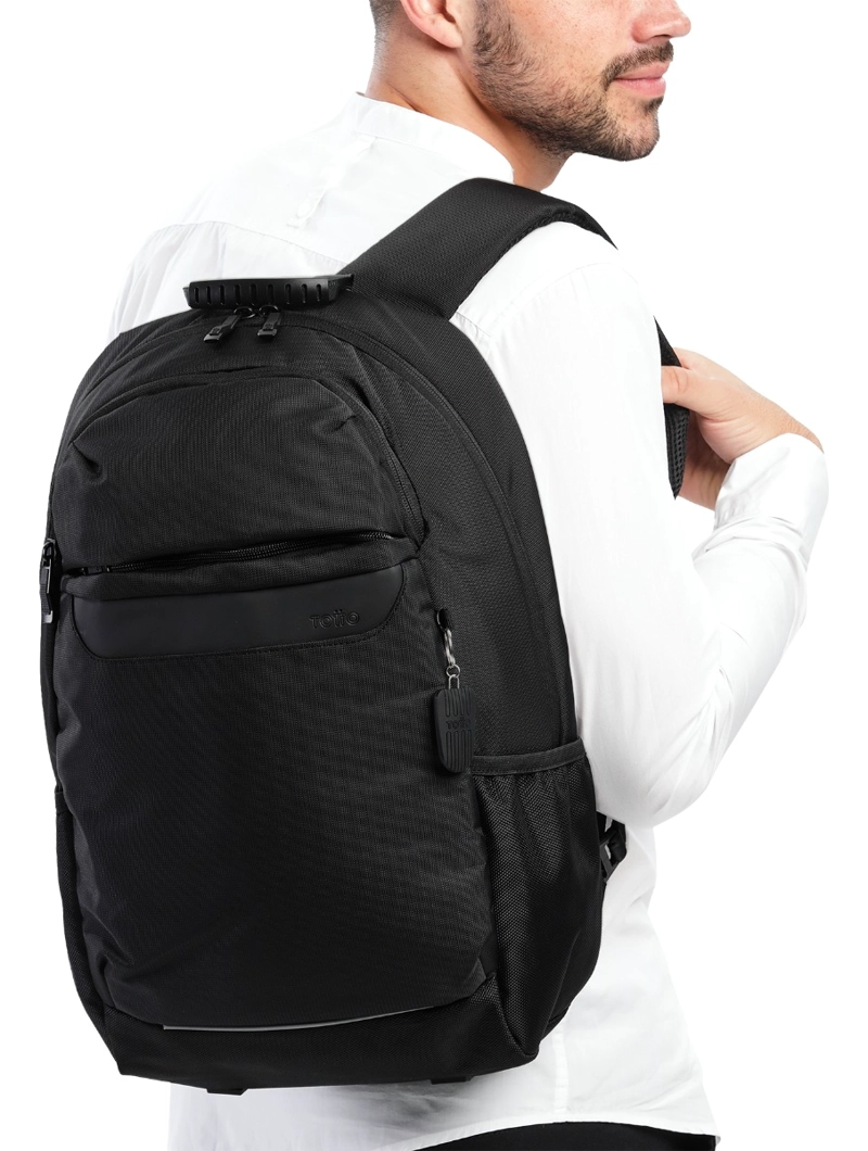 MOCHILA EJECUTIVA TOTTO BERTON MEDIANA NEGRO - 7