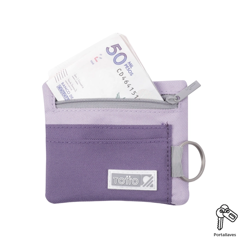 PORTADOCUMENTOS TOTTO TIPO MONEDERO TOTTO SLATY MORADO/MORADO - 4