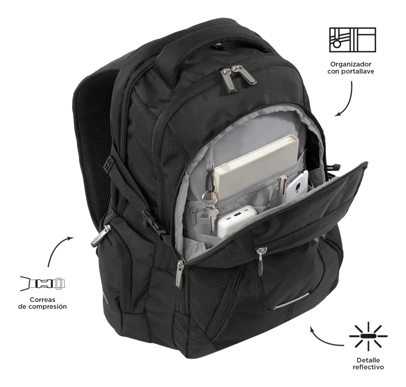 MOCHILA NOTEBOOK 15.4  MOCHILA POLIXAN 2.0 HOMBRE TOTTO - 5