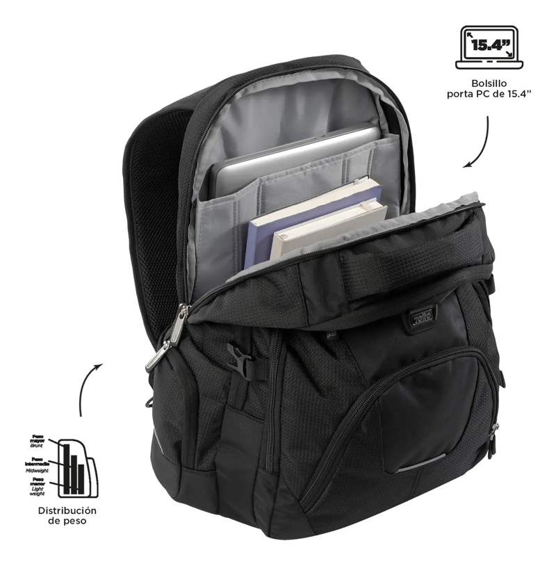 MOCHILA NOTEBOOK 15.4  MOCHILA POLIXAN 2.0 HOMBRE TOTTO - 6