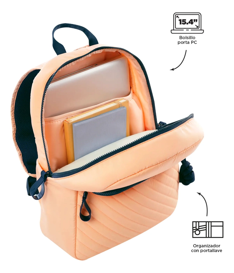 MOCHILA NOTEBOOK 15.4  ARLYN M DURAZNO MUJER TOTTO - 6