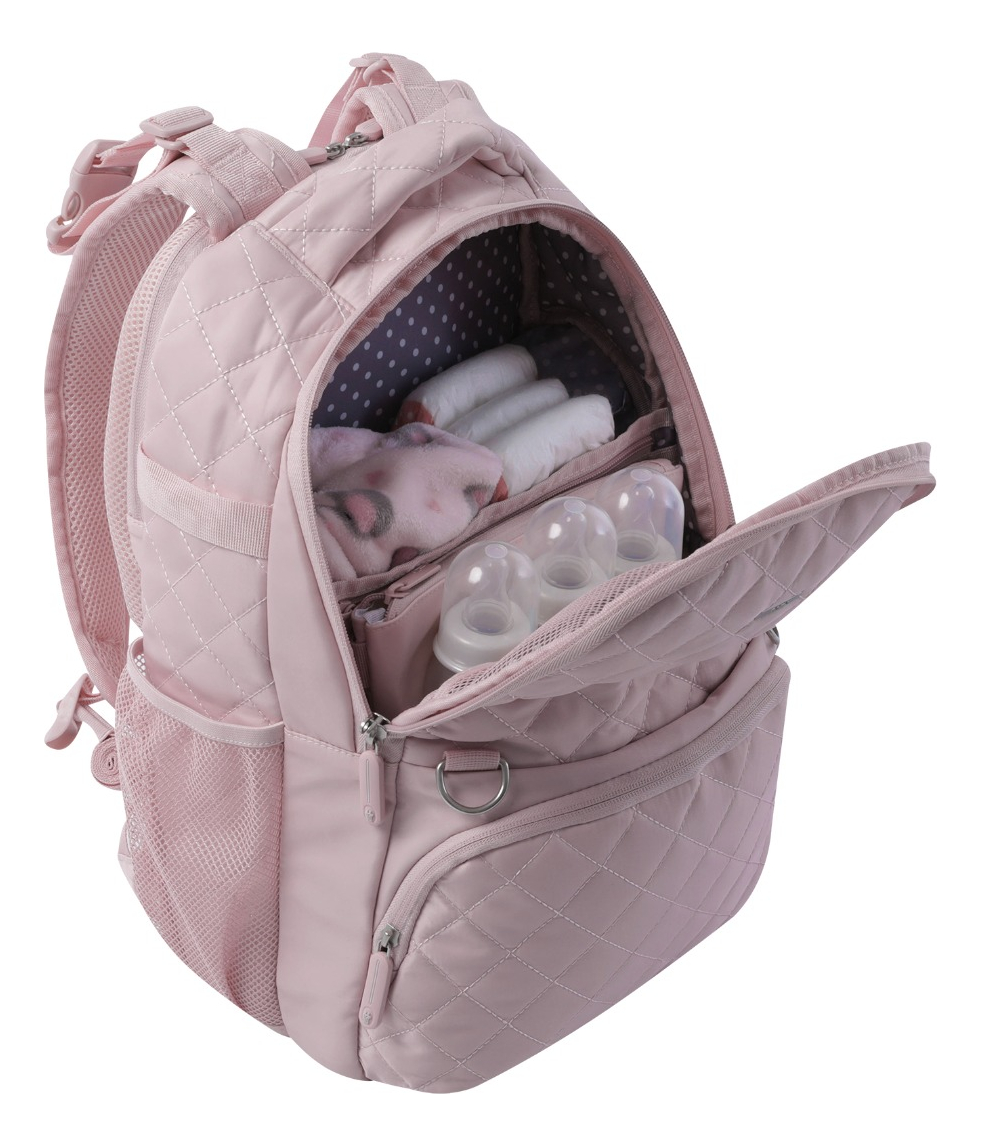 MOCHILA MATERNAL BABYBAO TOTTO PAÑALERA GRANDE ROSADO MUJER - 6