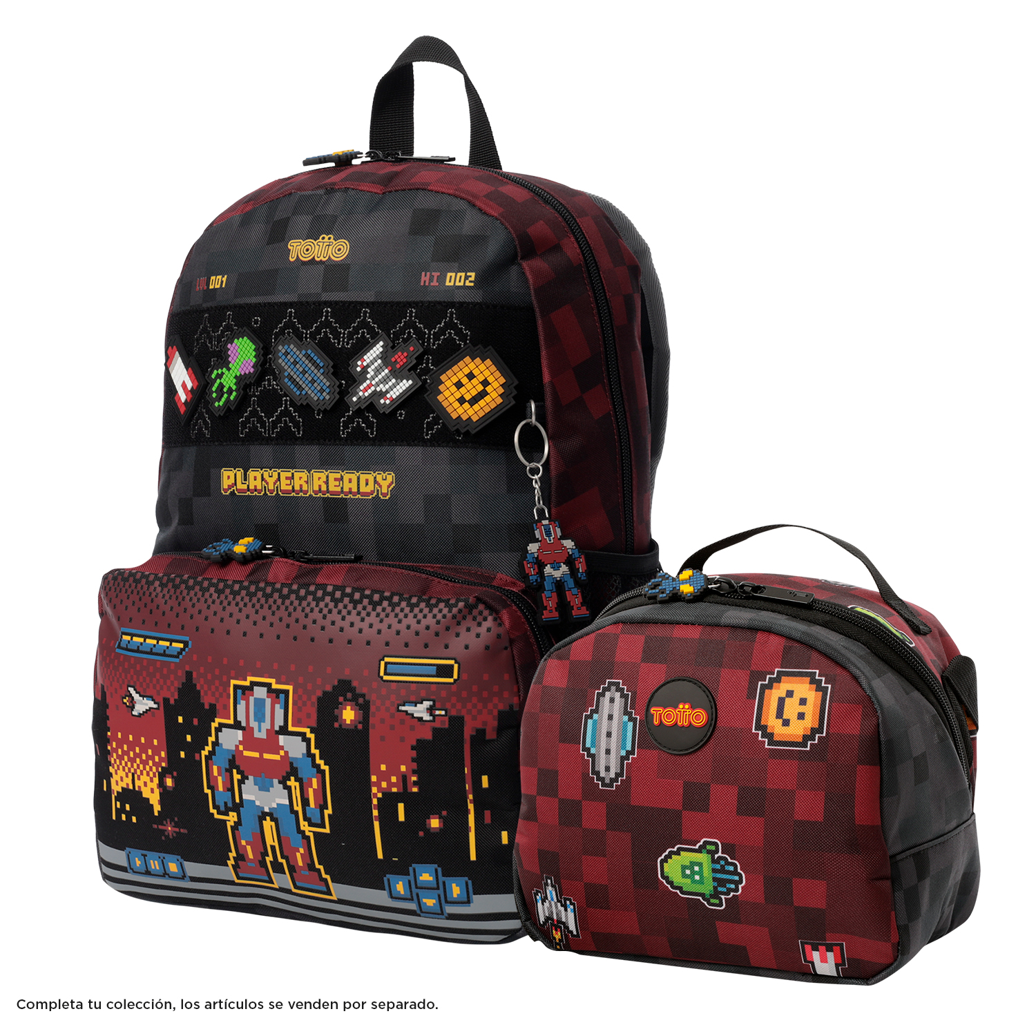 LONCHERA TÉRMICA ESCOLAR PARA NIÑO DIGIBOT MEDIANA ROJA TOTTO - 7