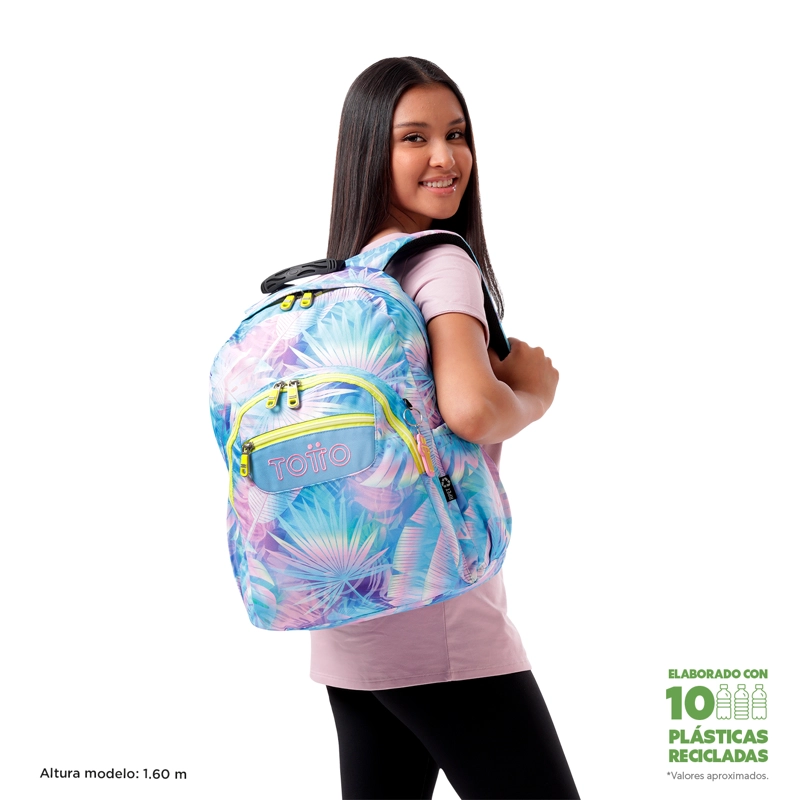 MOCHILA ESCOLAR NIÑA NOTEBOOK 14' ACUARELA AZUL - 2