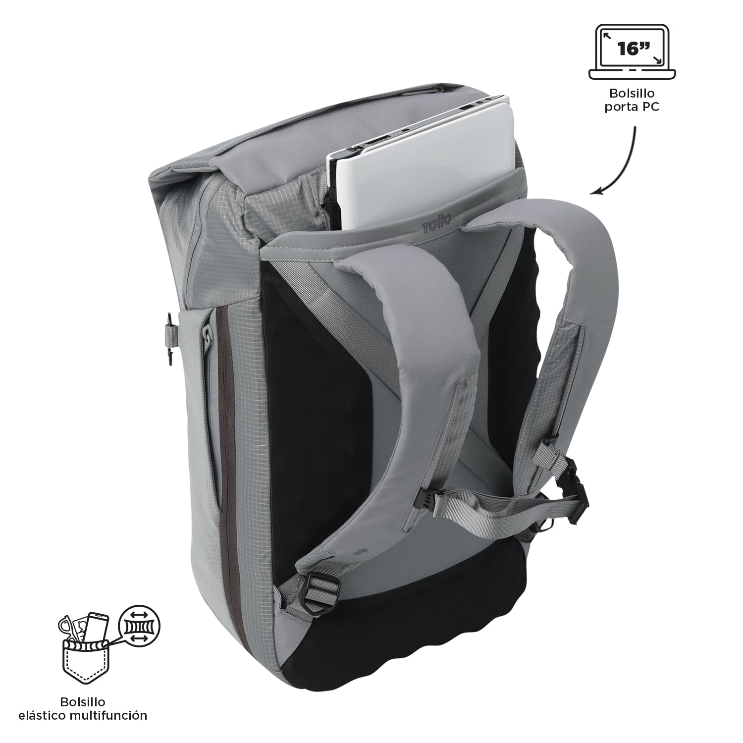 MOCHILA URBANA NOTEBOOK 16' DUAL PARA HOMBRE - 7