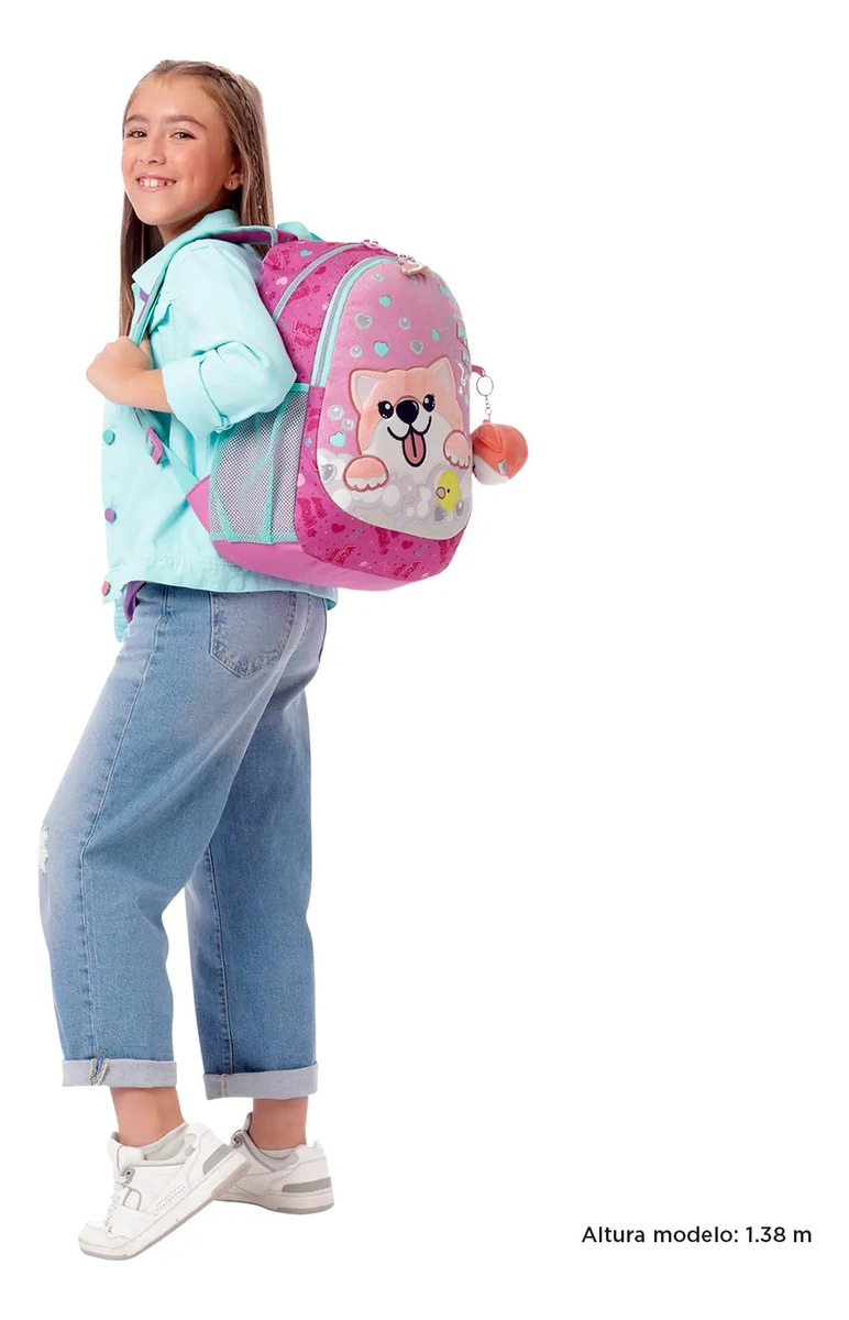 MOCHILA ESCOLAR PARA NIÑA DOGGY LOVE MADIANA TOTTO - 2