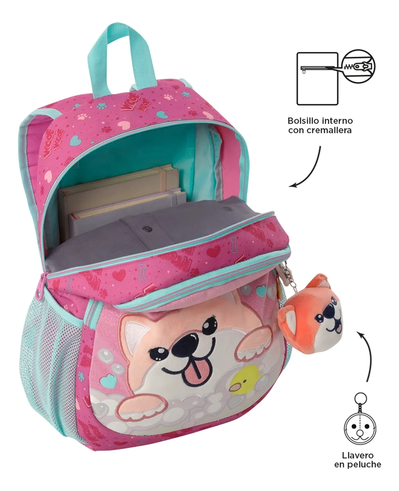 MOCHILA ESCOLAR PARA NIÑA DOGGY LOVE MADIANA TOTTO - 5