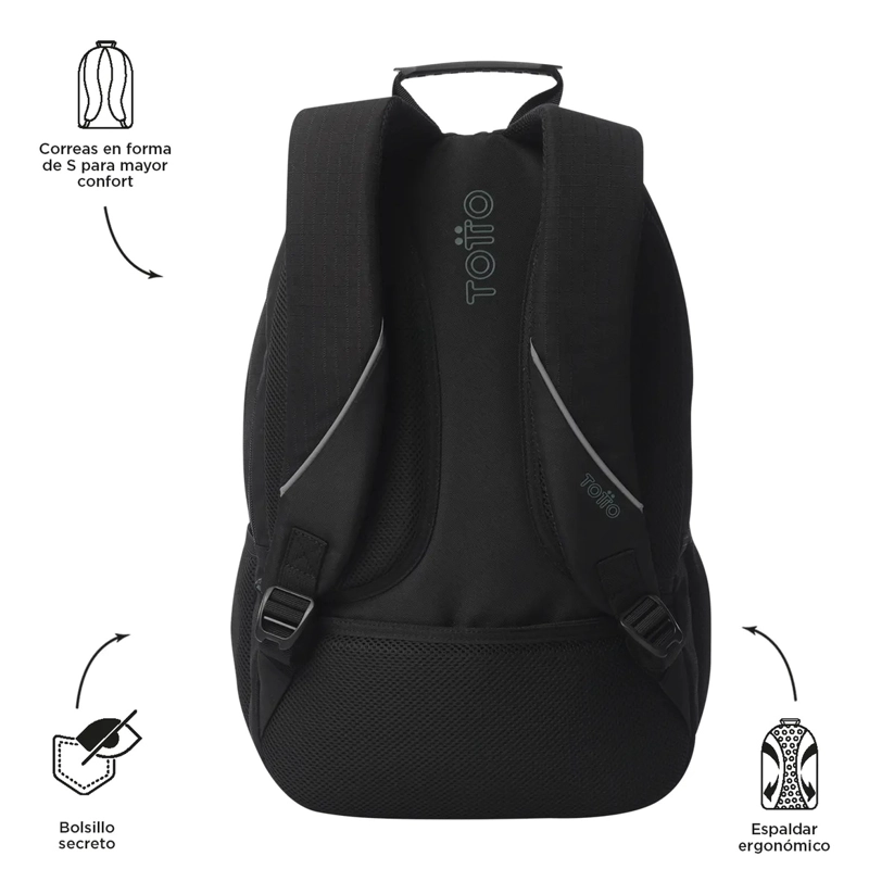 MOCHILA URBANA JUVENIL CAMBRI 2.0 NOTEBOOK 15.4  TOTTO - 4