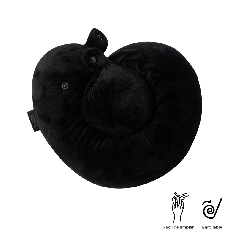 ALMOHADA CUELLO DE VIAJE MEMORY FOAM JET PILLOW NEGRA - 4