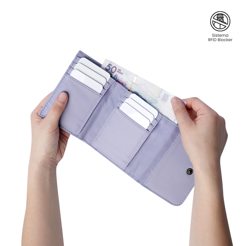 BILLETERA TOTTO RFID BLOCKER ROXANNE MORADO - 3