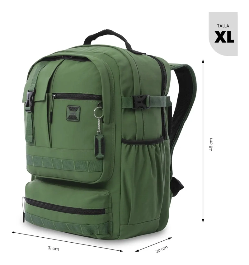 MOCHILA UNIVERSITARIO PORTA PC 15.4  SPA VERDE HOMBRE - 2