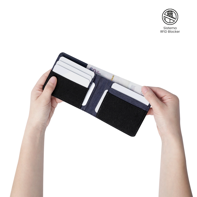 BILLETERA TOTTO RFID BLOCKER LAD AZUL - 3