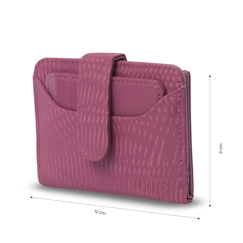 BILLETERA TOTTO RFID BLOCKER TEXTURE DULL ROSADO - 2