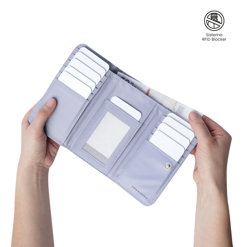 BILLETERA TOTTO RFID BLOCKER TEXTURE VAR MORADO - 3