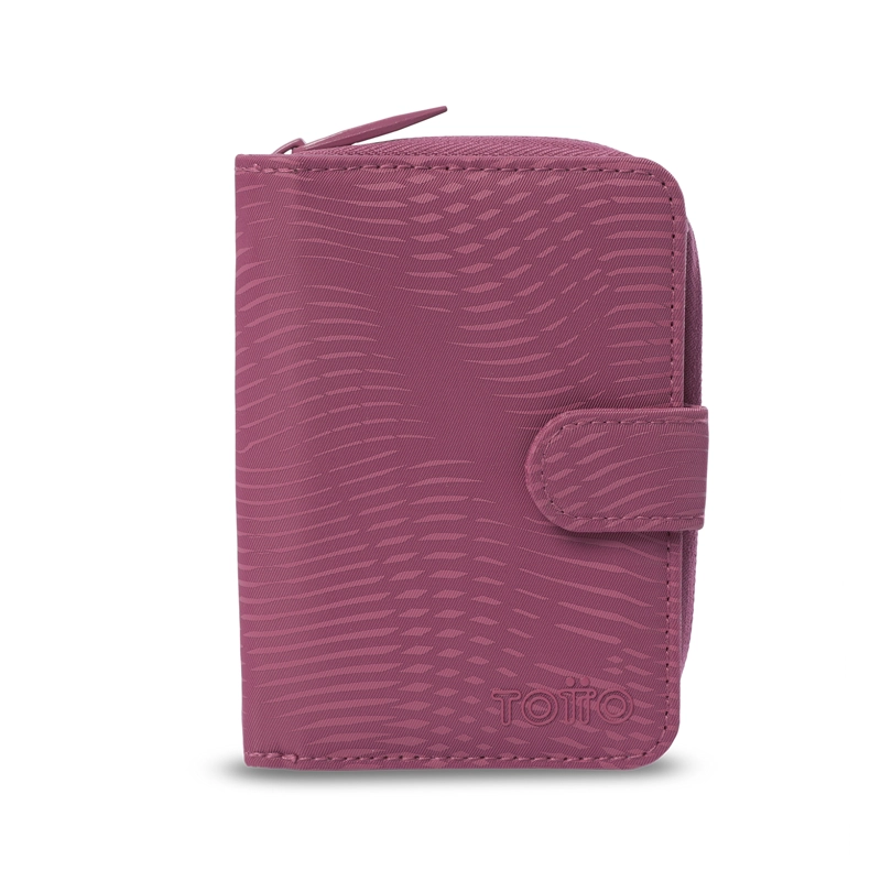 BILLETERA TOTTO RFID BLOCKER TEXTURE TWI ROSADO - 1