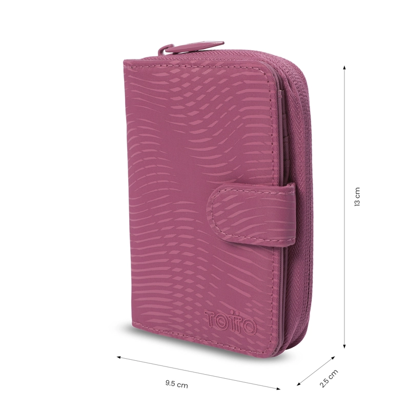 BILLETERA TOTTO RFID BLOCKER TEXTURE TWI ROSADO - 2