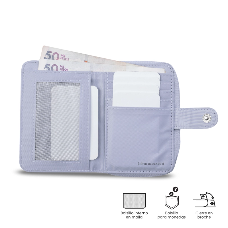 BILLETERA TOTTO RFID BLOCKER TEXTURE TWI MORADO - 4