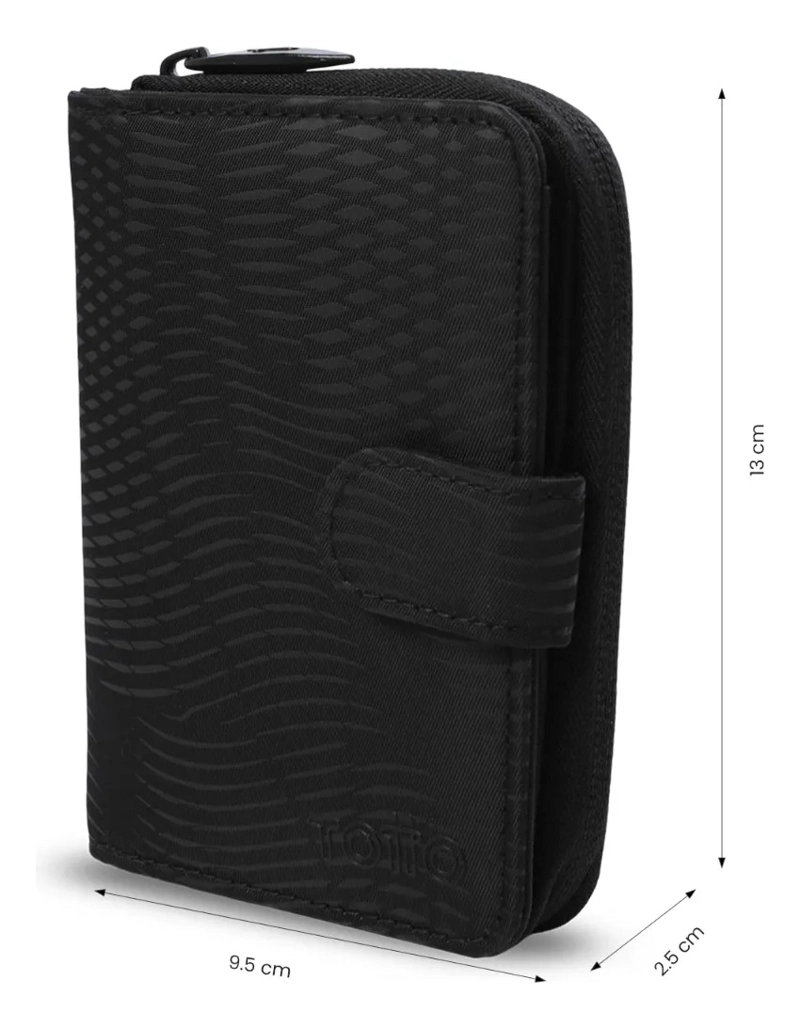 BILLETERA TEXTURE TWI CON RFID BLOCKER NEGRA - 2