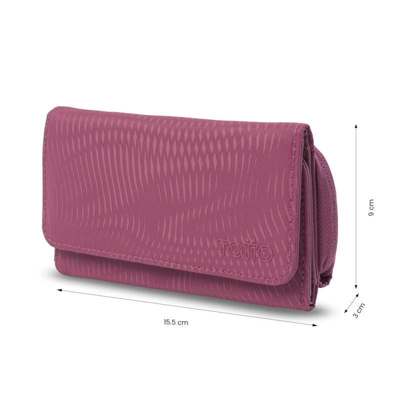 BILLETERA TOTTO RFID BLOCKER TEXTURE VAR ROSADO - 2