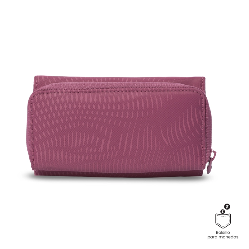 BILLETERA TOTTO RFID BLOCKER TEXTURE VAR ROSADO - 5