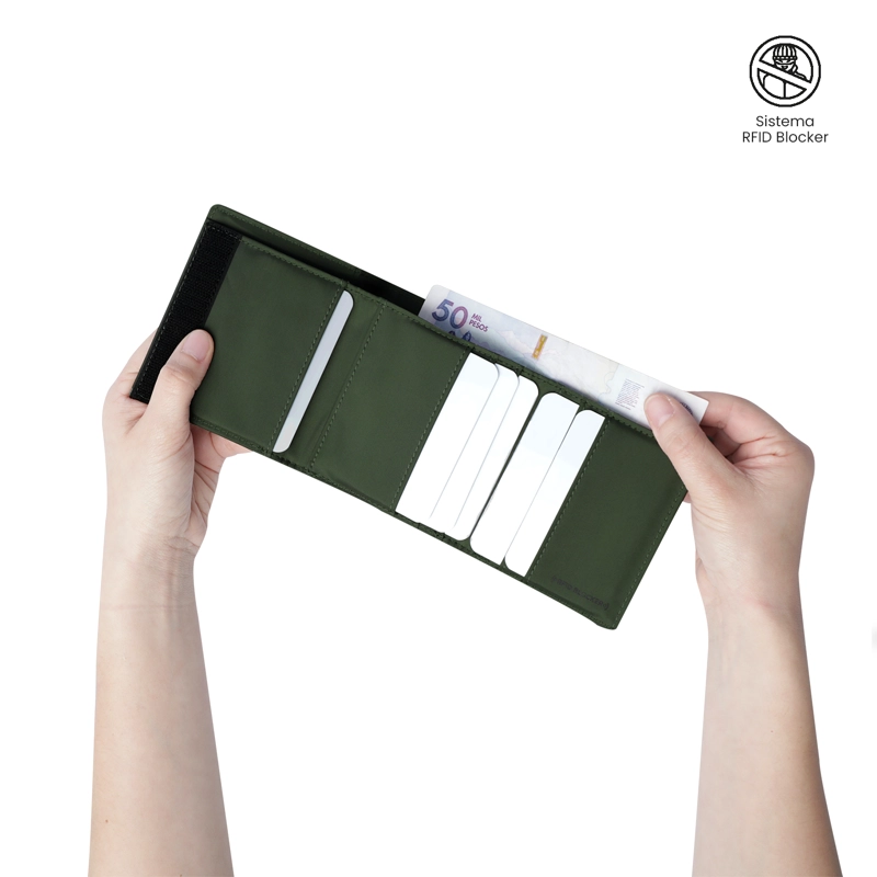 BILLETERA TOTTO RFID BLOCKER SAYLE VERDE - 3
