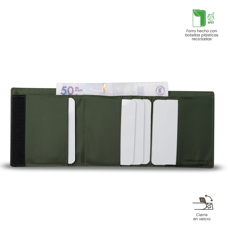 BILLETERA TOTTO RFID BLOCKER SAYLE VERDE - 4