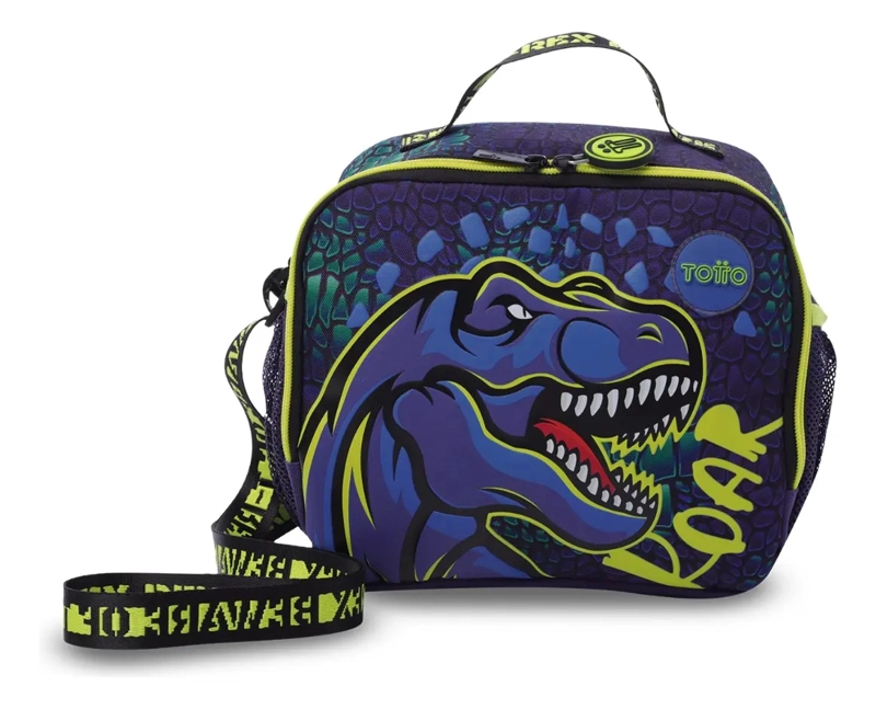 LONCHERA TE RMICA PARA NIÑO DINO ROCK GRANDE AZUL - 1