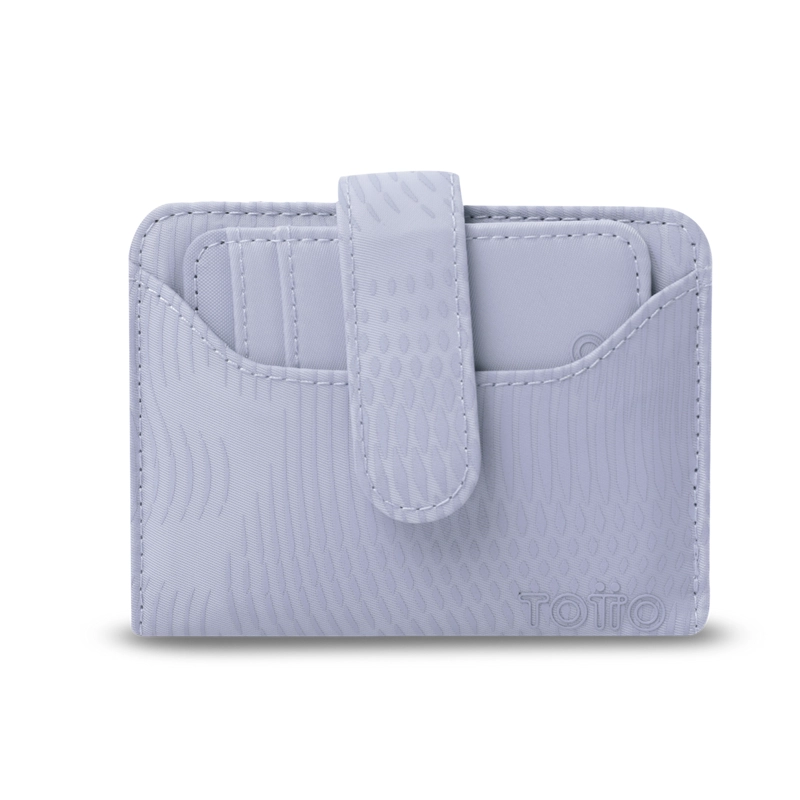 BILLETERA TOTTO RFID BLOCKER TEXTURE DULL MORADO - 1