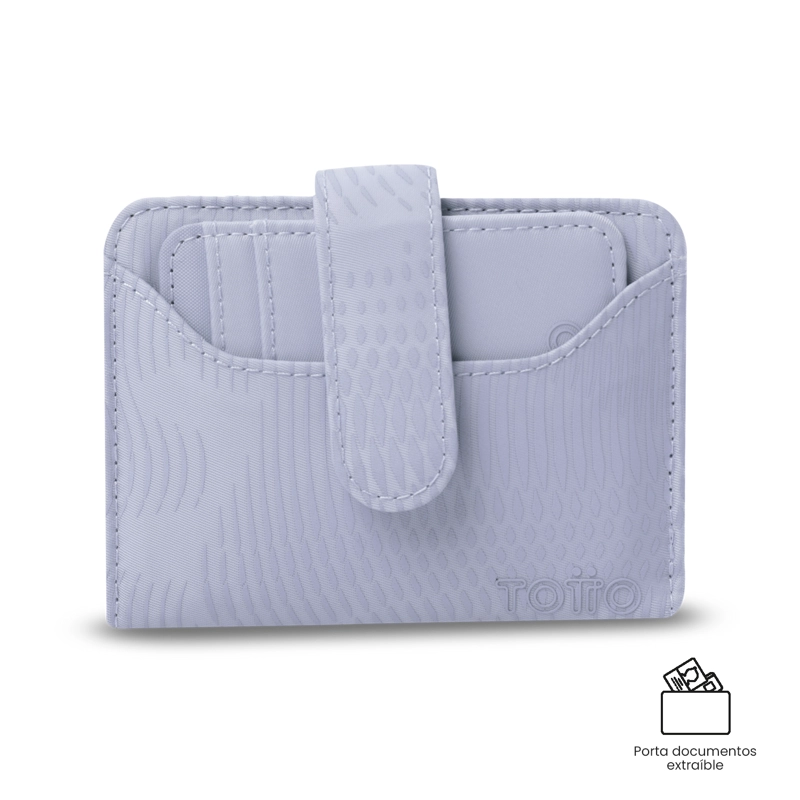 BILLETERA TOTTO RFID BLOCKER TEXTURE DULL MORADO - 5