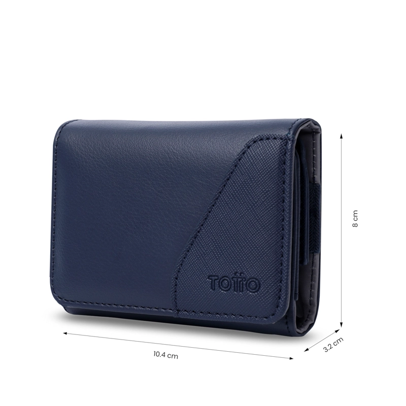 BILLETERA TOTTO RFID BLOCKER SAFFIANO SOB AZUL - 2