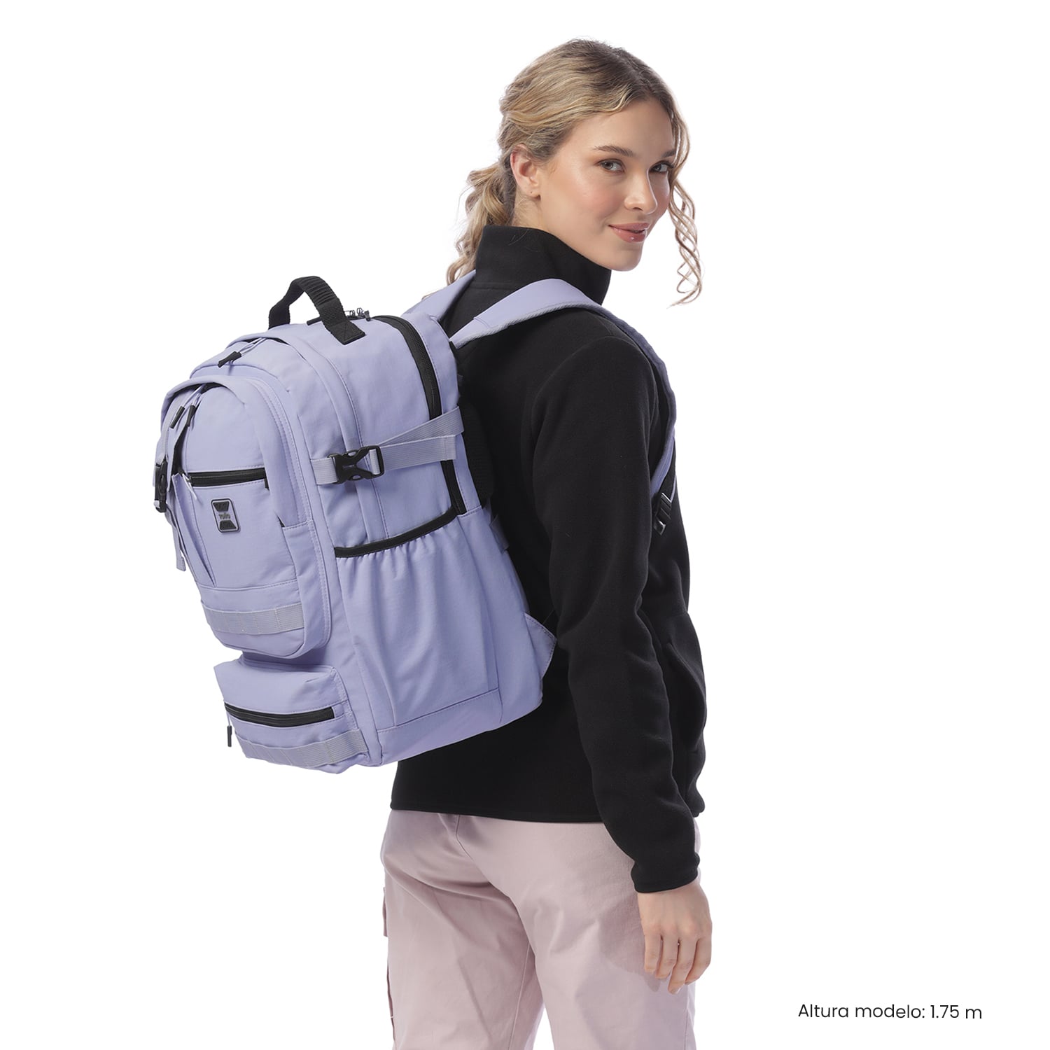 MOCHILA DE VIAJE PARA CABINA TOTTO PORTA NOTEBOOK 15.4' PARA MUJER SPA XL MORADO - 2