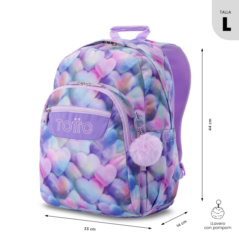 MOCHILA TOTTO PORTA PC 14' ACUARELA MORADO - 3