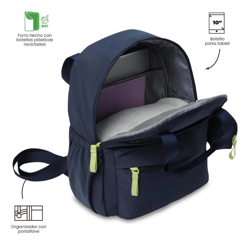 MOCHILA UNIVERSITARIO PORTA TABLET 10  SUZUKA AZUL MUJER - 5