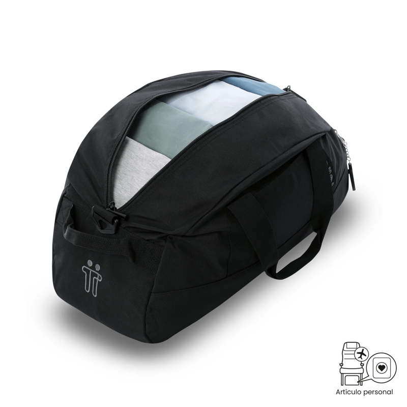 BOLSO DE VIAJE DE CABINA TOTTO RPET 22 LITROS ACTIVE S NEGRO CON CORREA AJUSTABLE - 5