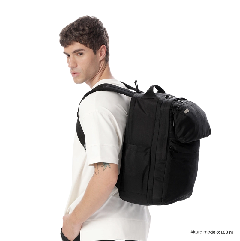 MOCHILA DE VIAJE GRANDE ELAN TRAVEL NEGRO - 2