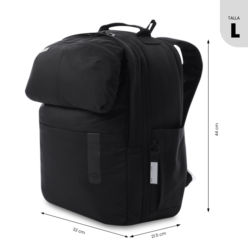 MOCHILA DE VIAJE GRANDE ELAN TRAVEL NEGRO - 4