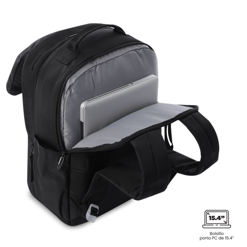 MOCHILA DE VIAJE GRANDE ELAN TRAVEL NEGRO - 6