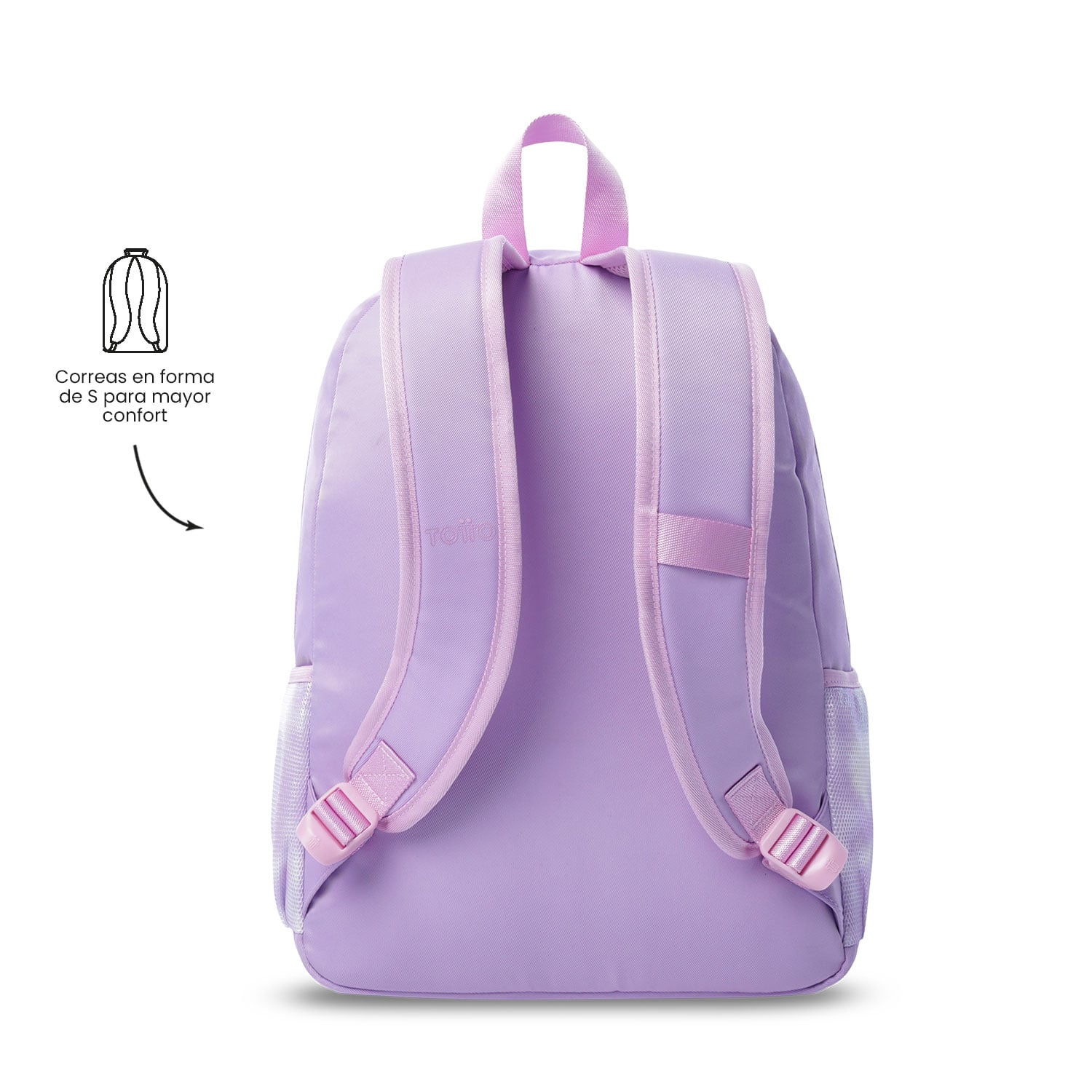 MOCHILA DE VIAJE PARA CABINA TOTTO PORTA NOTEBOOK 14' PARA NIÑA CLUW MORADO - 4
