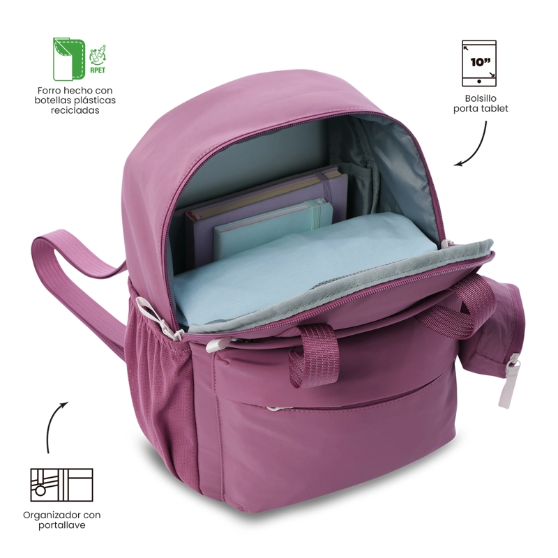 MOCHILA PORTA TABLET 10' TOTTO SUZUKA S PARA MUJER ROSADO - 5