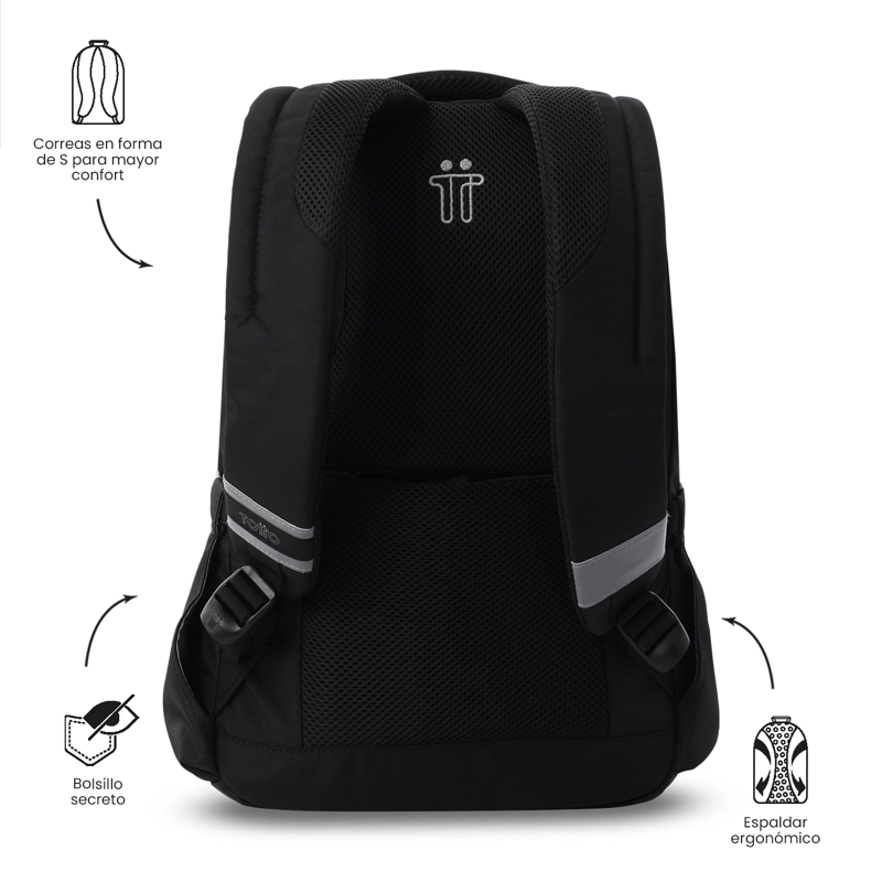 MOCHILA DE VIAJE URBANA PORTA NOTEBOOK EJECUTIVA TOTTO CLASSIC MISISIPI PARA HOMBRE Y MUJER - 4