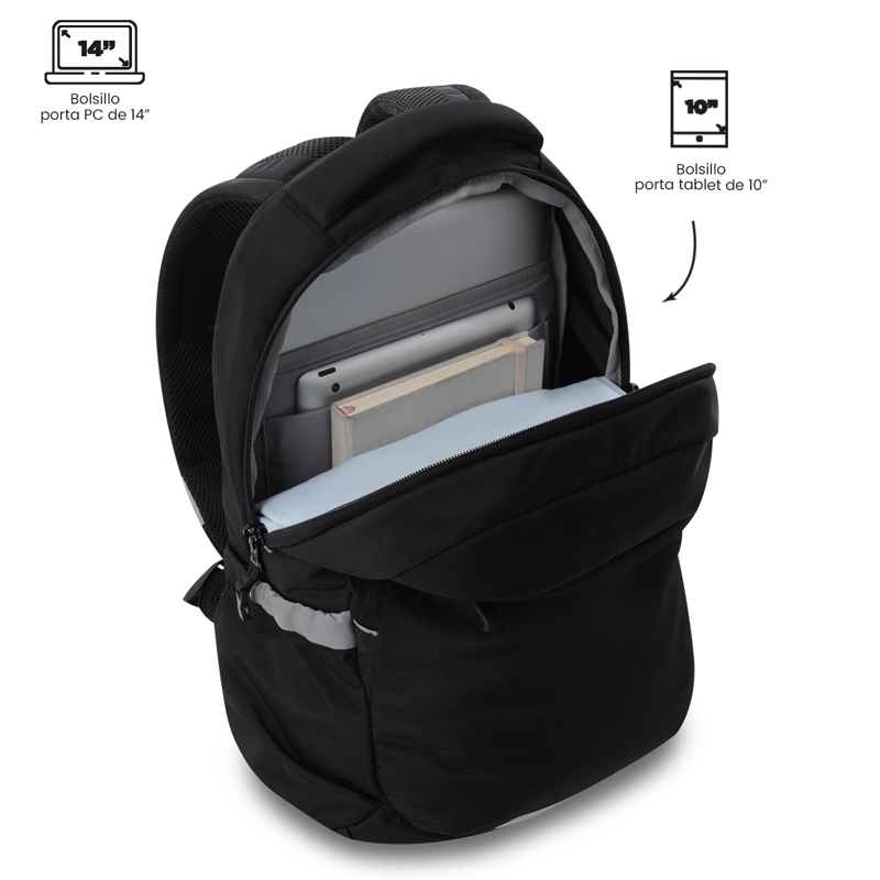 MOCHILA DE VIAJE URBANA PORTA NOTEBOOK EJECUTIVA TOTTO CLASSIC MISISIPI PARA HOMBRE Y MUJER - 5
