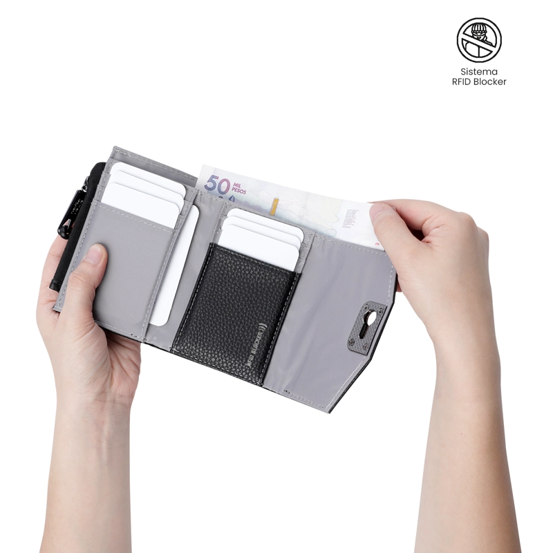 BILLETERA TOTTO RFID BLOCKER SMOOOTH NEY NEGRO - 3