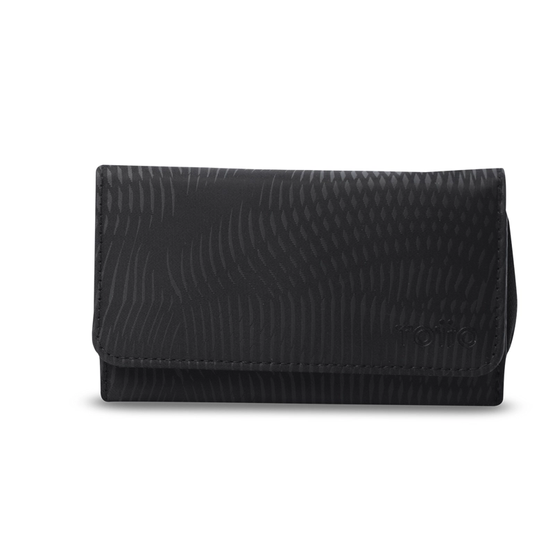 BILLETERA TOTTO RFID BLOCKER TEXTURE VAR NEGRO - 1