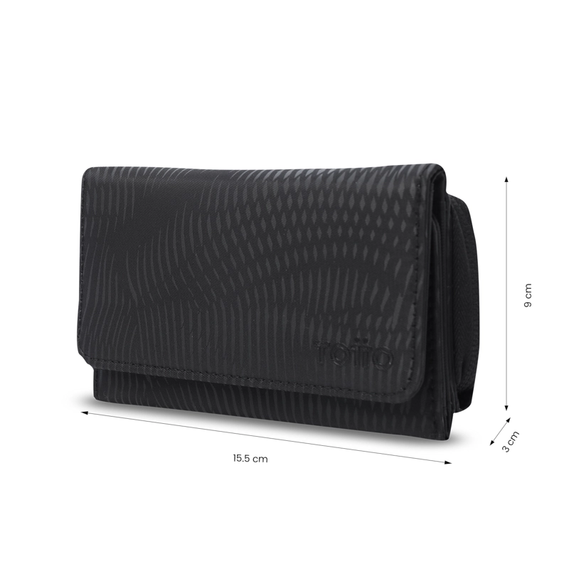 BILLETERA TOTTO RFID BLOCKER TEXTURE VAR NEGRO - 2