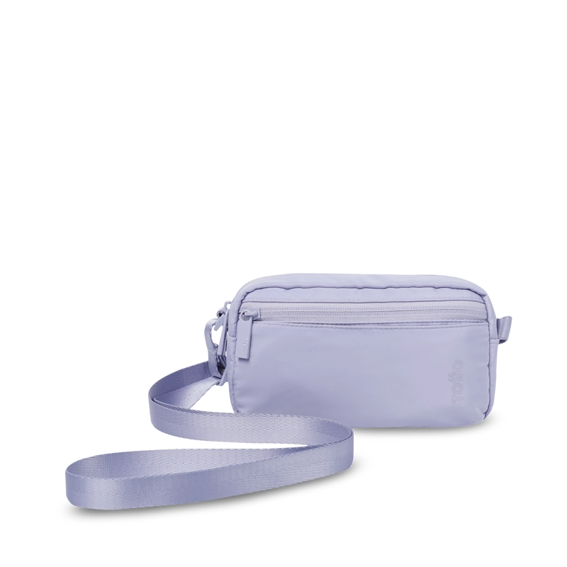 CARTERA PARA MUJER BOMBO TIPO CROSSBODY PEQUEÑO MORADO - 1