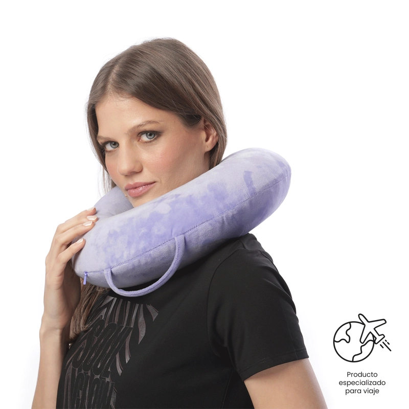 ALMOHADA DE VIAJE MEMORY FOAM JET PILLOW MORADA - 2
