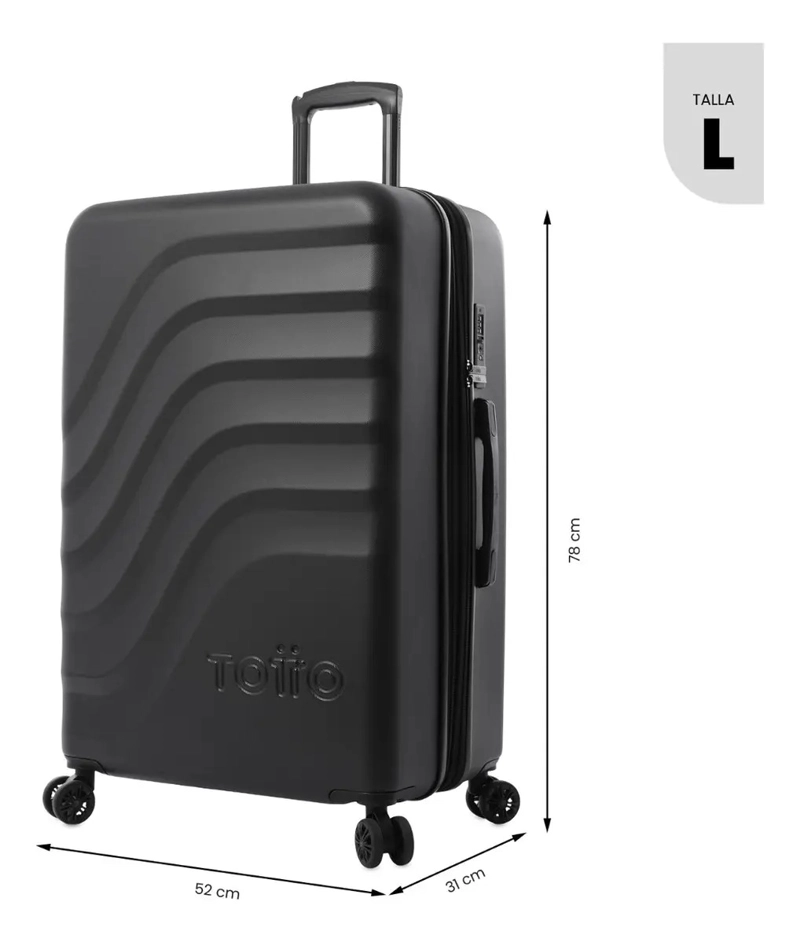 MALETA DE VIAJE TOTTO 23 KG 360 BAZY+ 2.0 BODEGA NEGRO - 7