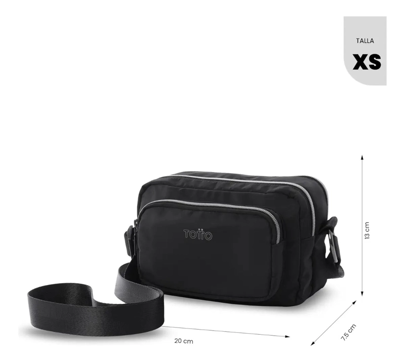 CARTERA TOTTO RIÑONERA 2 EN 1 FUNTY 3.0 PEQUEÑA NEGRO - 7