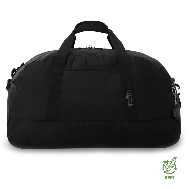 BOLSO DE VIAJE DE CABINA TOTTO RPET 55 LITROS ACTIVE L NEGRO CON CORREA AJUSTABLE - 1