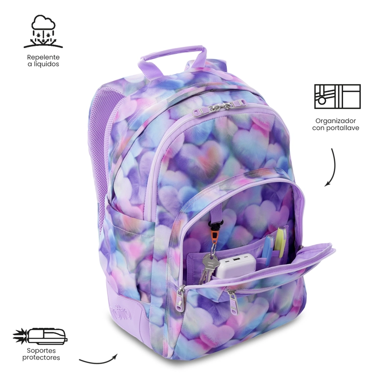 MOCHILA JUVENIL PORTA PC 14' RAYOL MORADO - 6